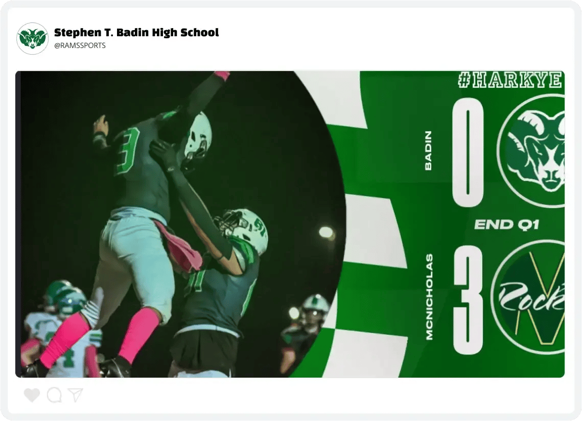 Badin Football Score Update