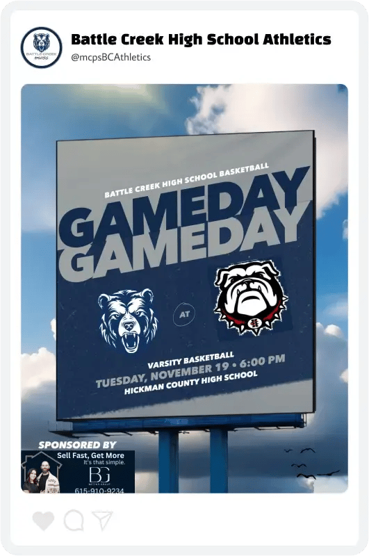 Battle Creek Gameday Billboard