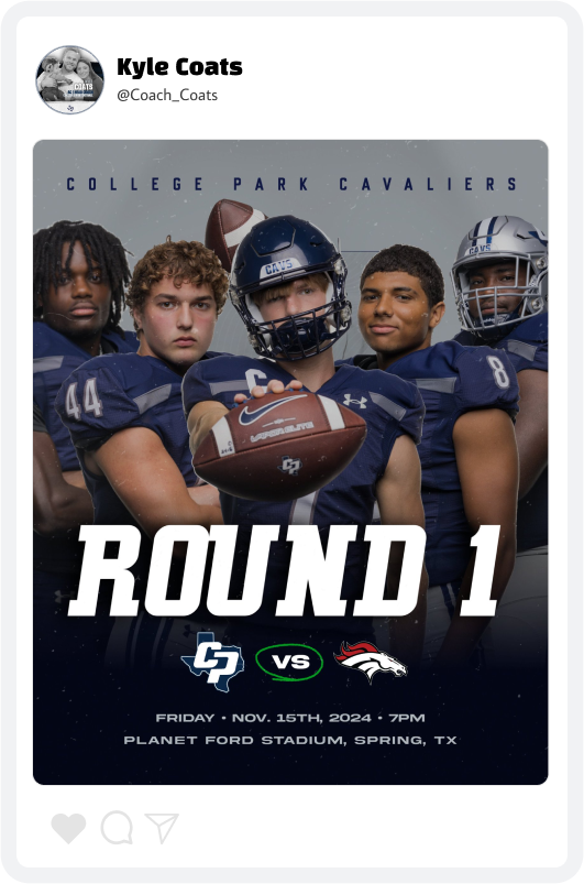 College Park Football Game Day Graphic