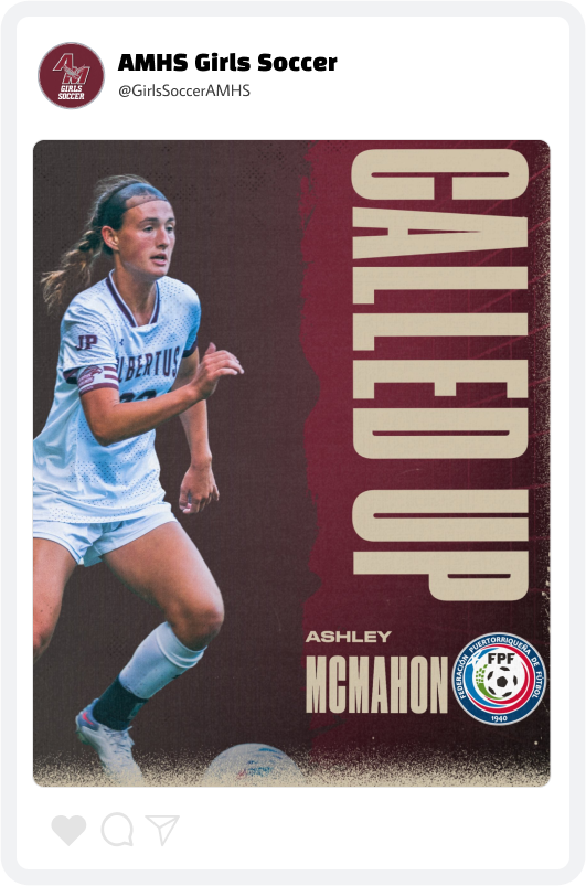 Albertus Magnus Girls' Soccer Award Graphic