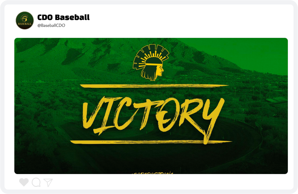 Canyon Del Oro Baseball Result Graphic