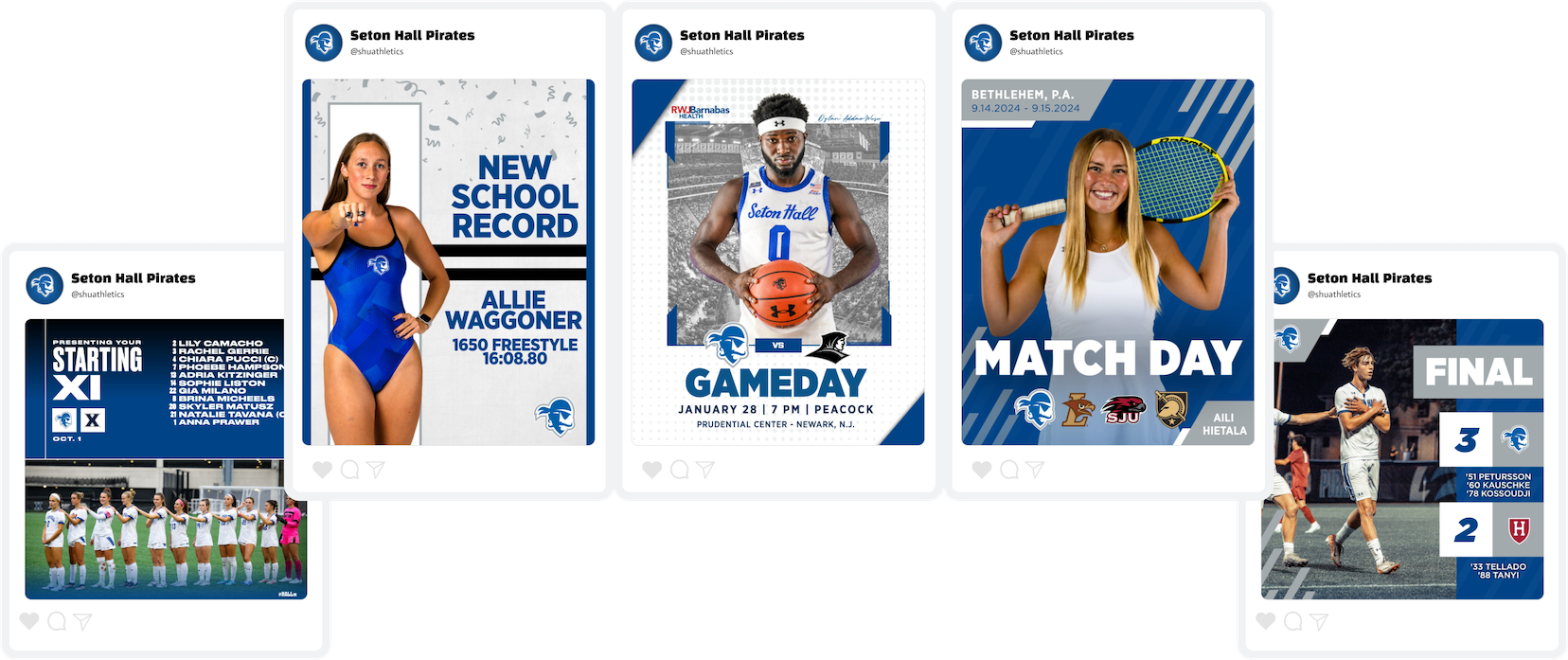 Seton Hall Athletics Social Media Content