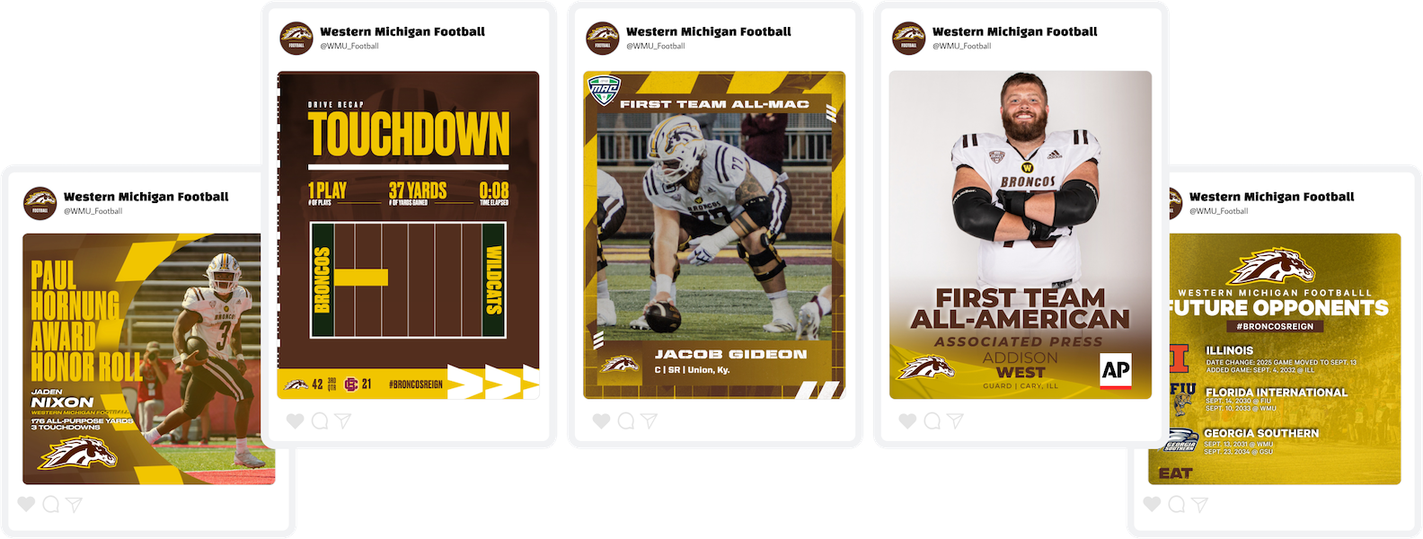 Western Michigan Football Social Media Content