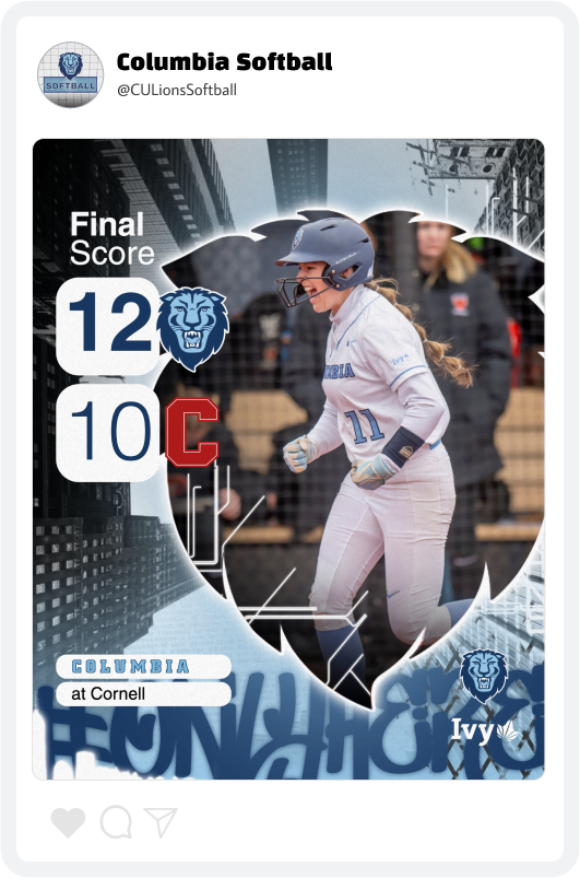 Columbia Softball Final Score Graphic