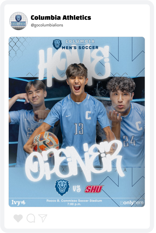 Columbia Soccer Game Day Graphic