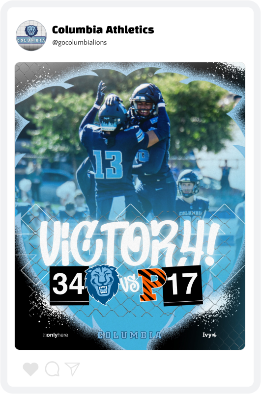 Columbia Football Final Score Graphic