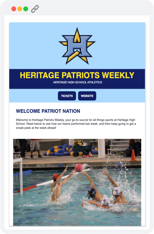 Heritage Weekly Athletics Newsletter