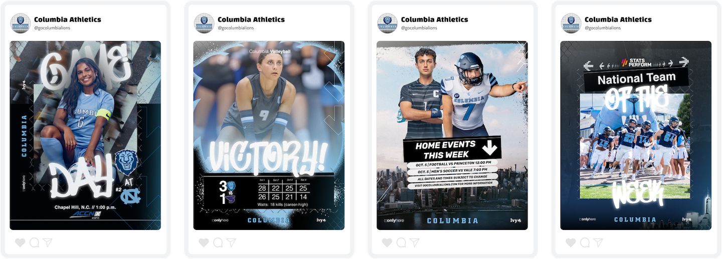 Columbia University Social Media Content