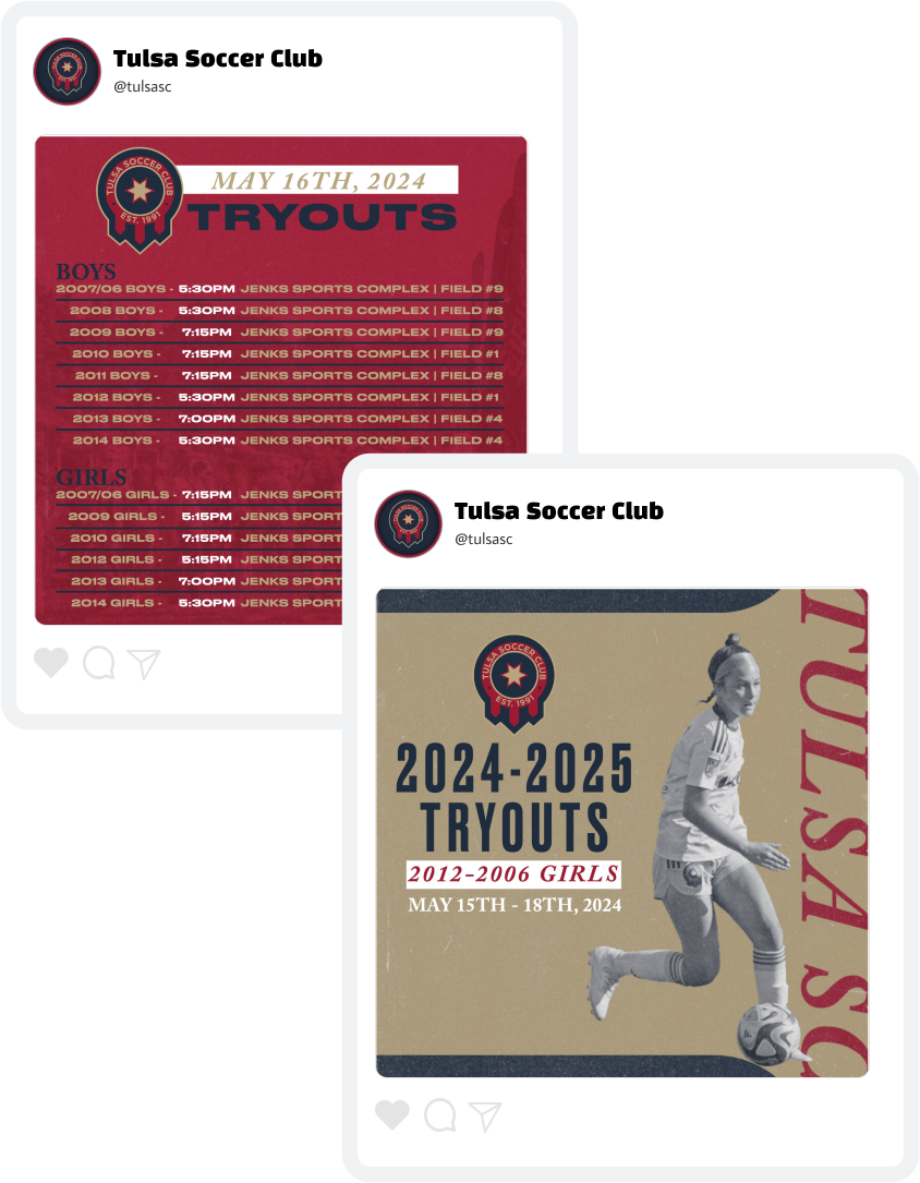 Tulsa SC Tryouts Flyers