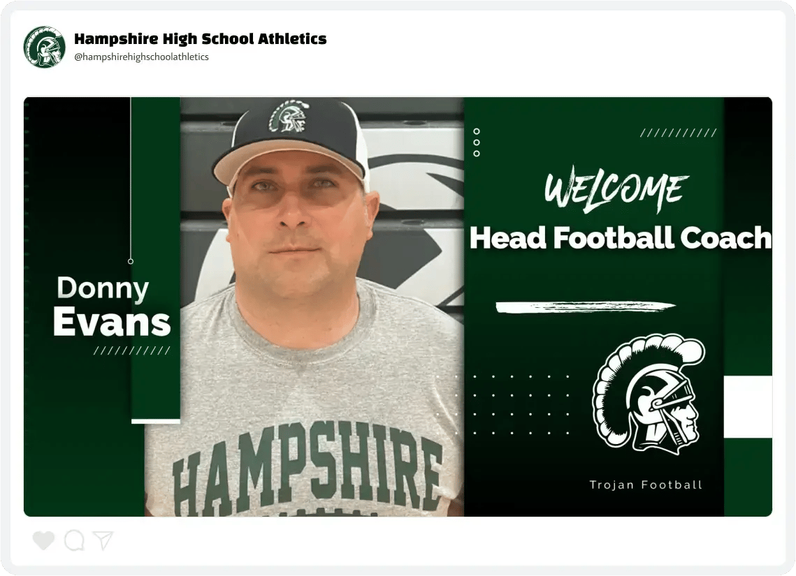 Hampshire Football Coach Welcome