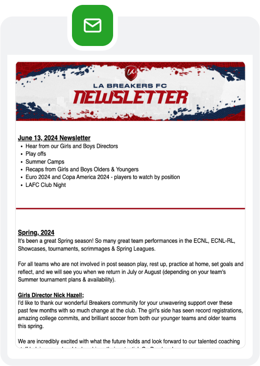 LA Breakers Newsletter