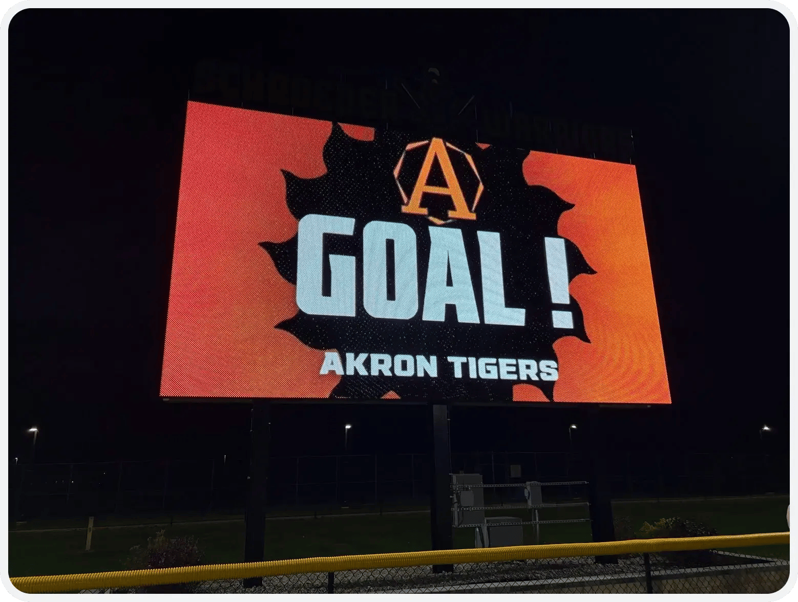 Akron Scoreboard Graphic