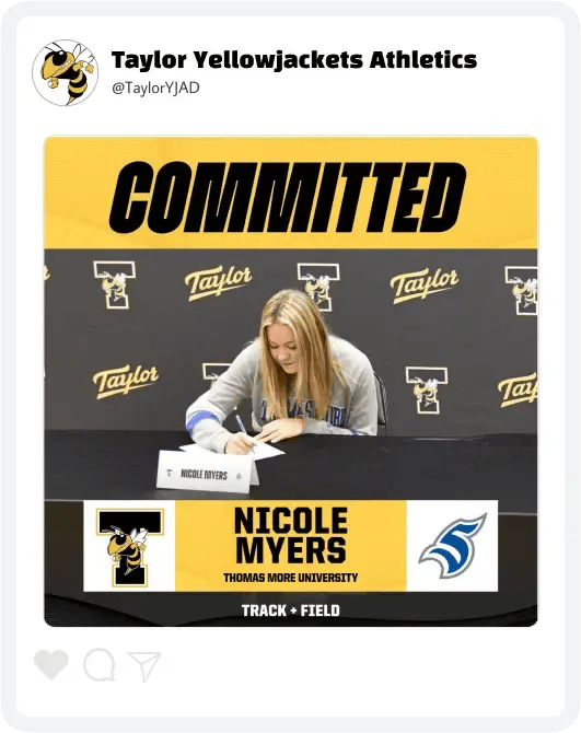 Taylor Athlete Commitment