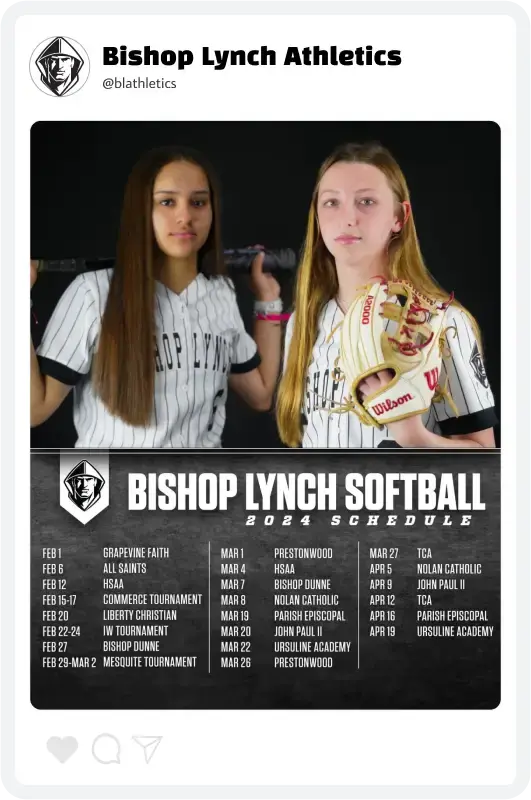 Bishop Lynch Softball Schedule