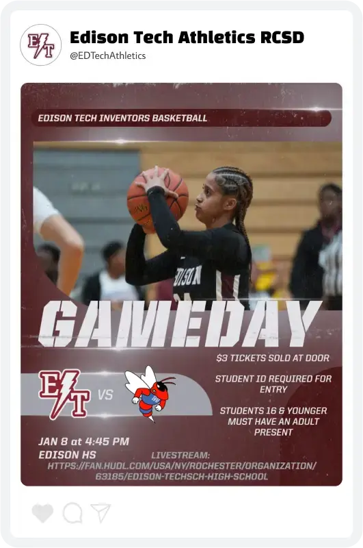 Edison Tech Girls Basketball Gameday