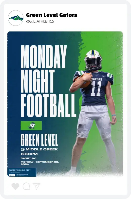 Green Level Football Gameday Graphic