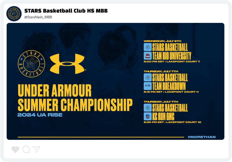 Stars Basketball Tournament Standings