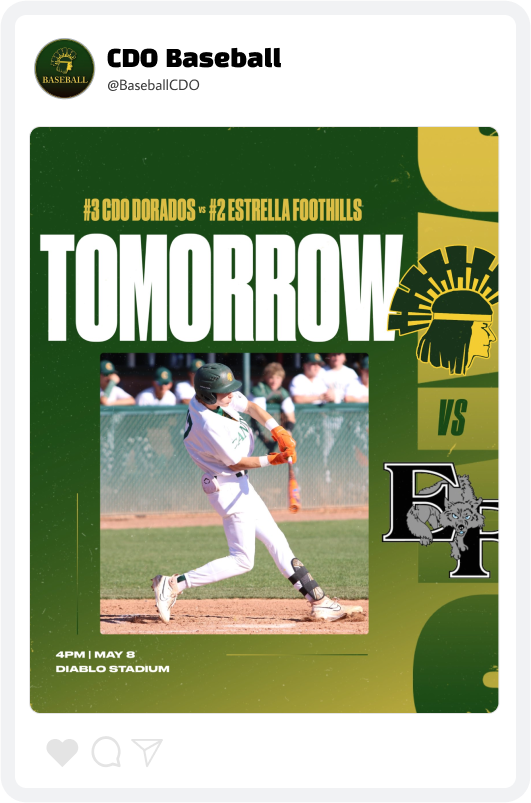 Canyon Del Oro Baseball Game Day Graphic