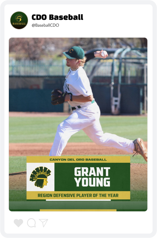 Canyon Del Oro Baseball Award Graphic