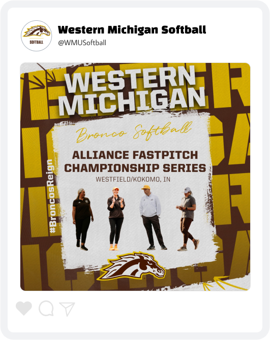 Western Michigan Softball Recruiting Graphic