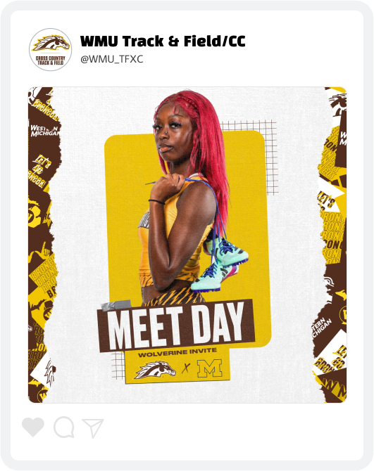 Western Michigan Meet Day Graphic