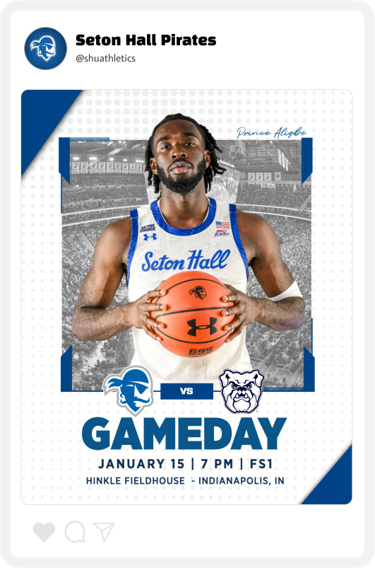 Seton Hall Men's Basketball Gameday Graphic