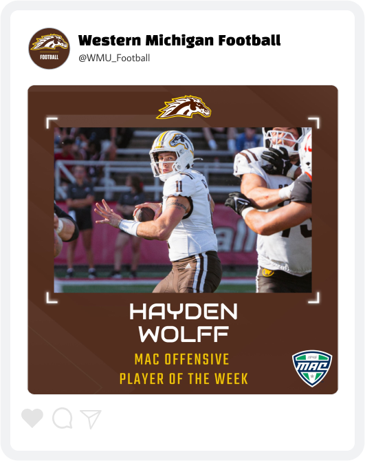 Western Michigan Football Award Graphic