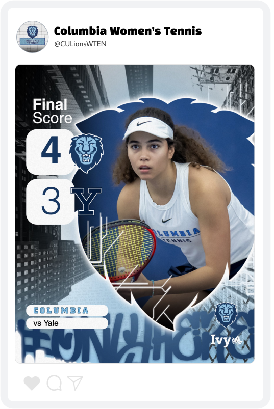 Columbia Tennis Final Score Graphic