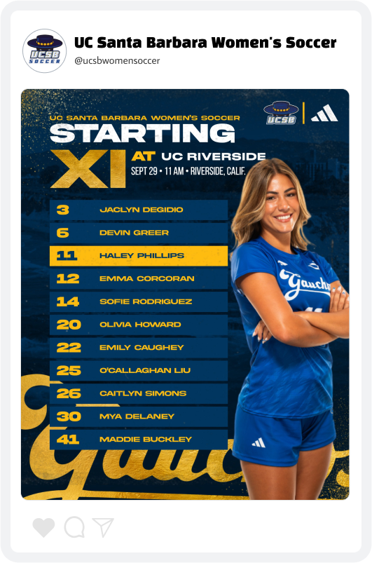 UCSB Soccer Starting Nine