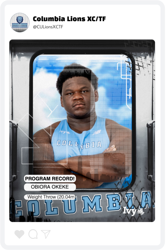 Columbia T&F Award Graphic