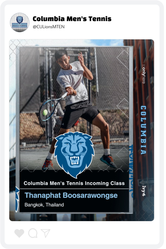 Columbia Tennis Award Graphic