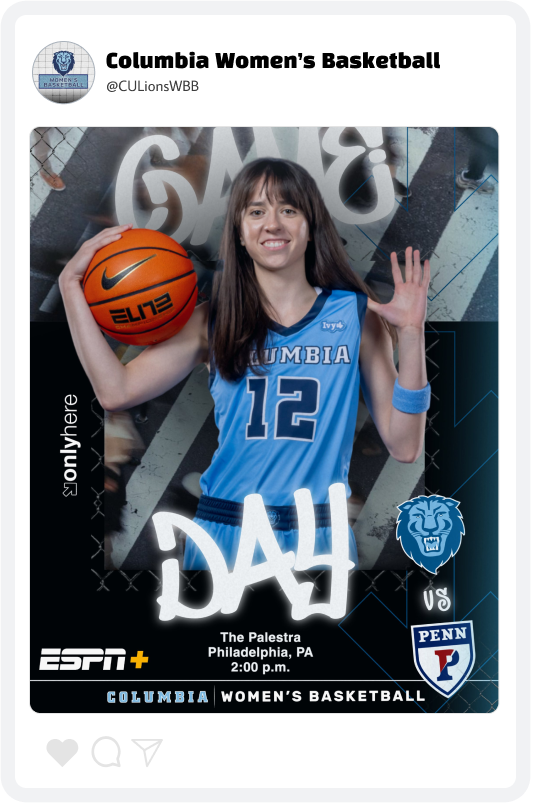 Columbia Basketball Game Day Graphic