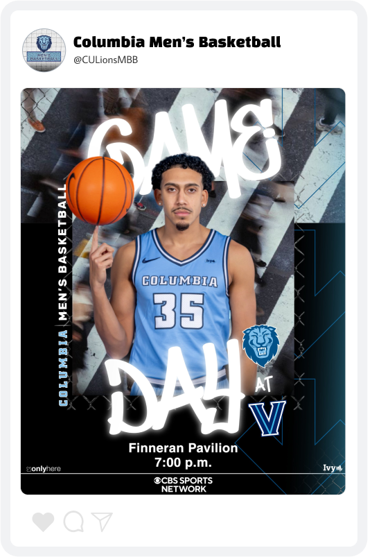 Columbia Basketball Game Day Graphic