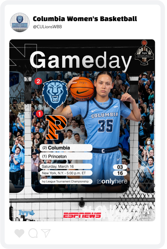 Columbia Basketball Game Day Graphic