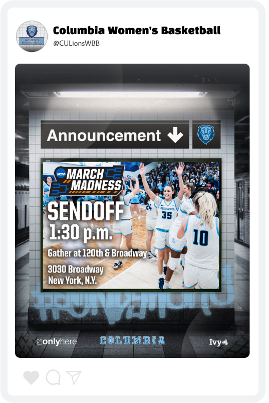 Columbia Basketball Announcement Graphic