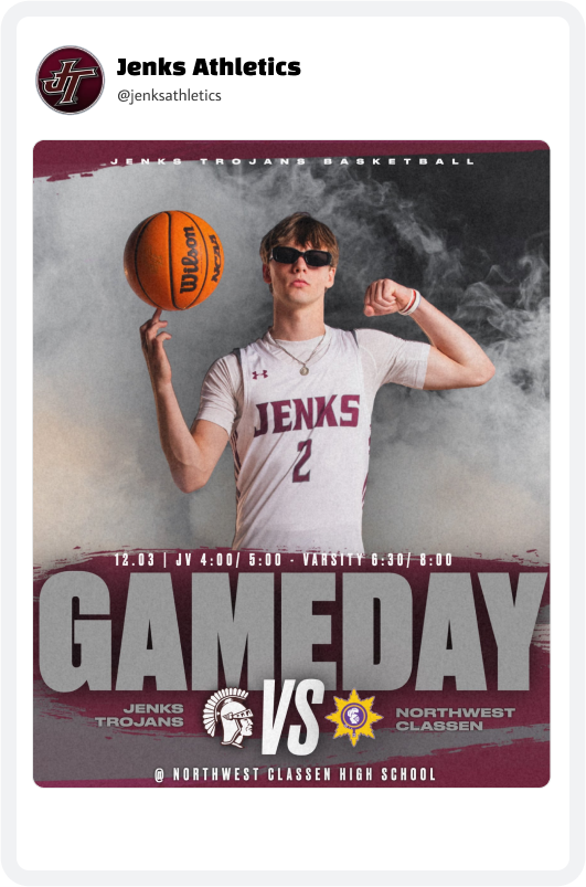 Jenks Basketball Gameday Promotion