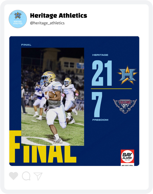 Heritage Football Final Score