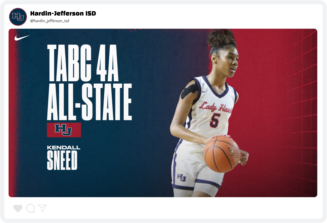 Hardin-Jefferson Basketball All-State Award