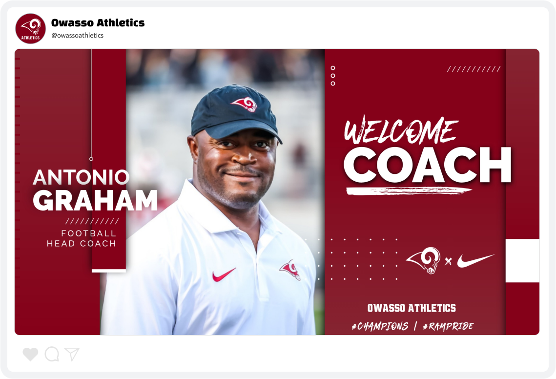 Owasso Football Coach Welcome