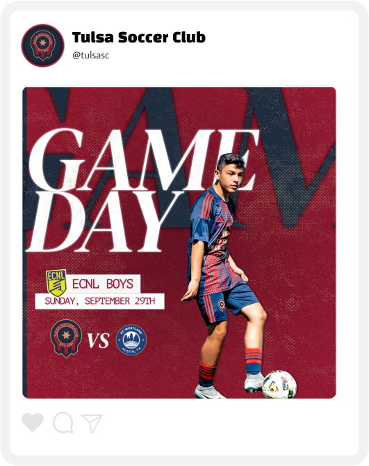 Tulsa SC Gameday Graphic